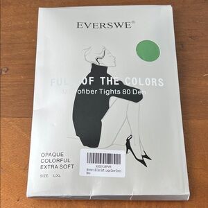 Everswe Microfiber Tights 80 Den in Clover Green L/XL